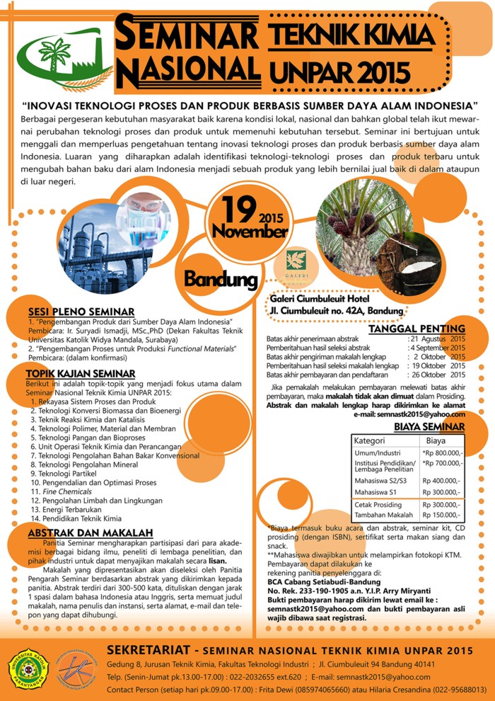 Seminar Nasional Teknik Kimia 2015