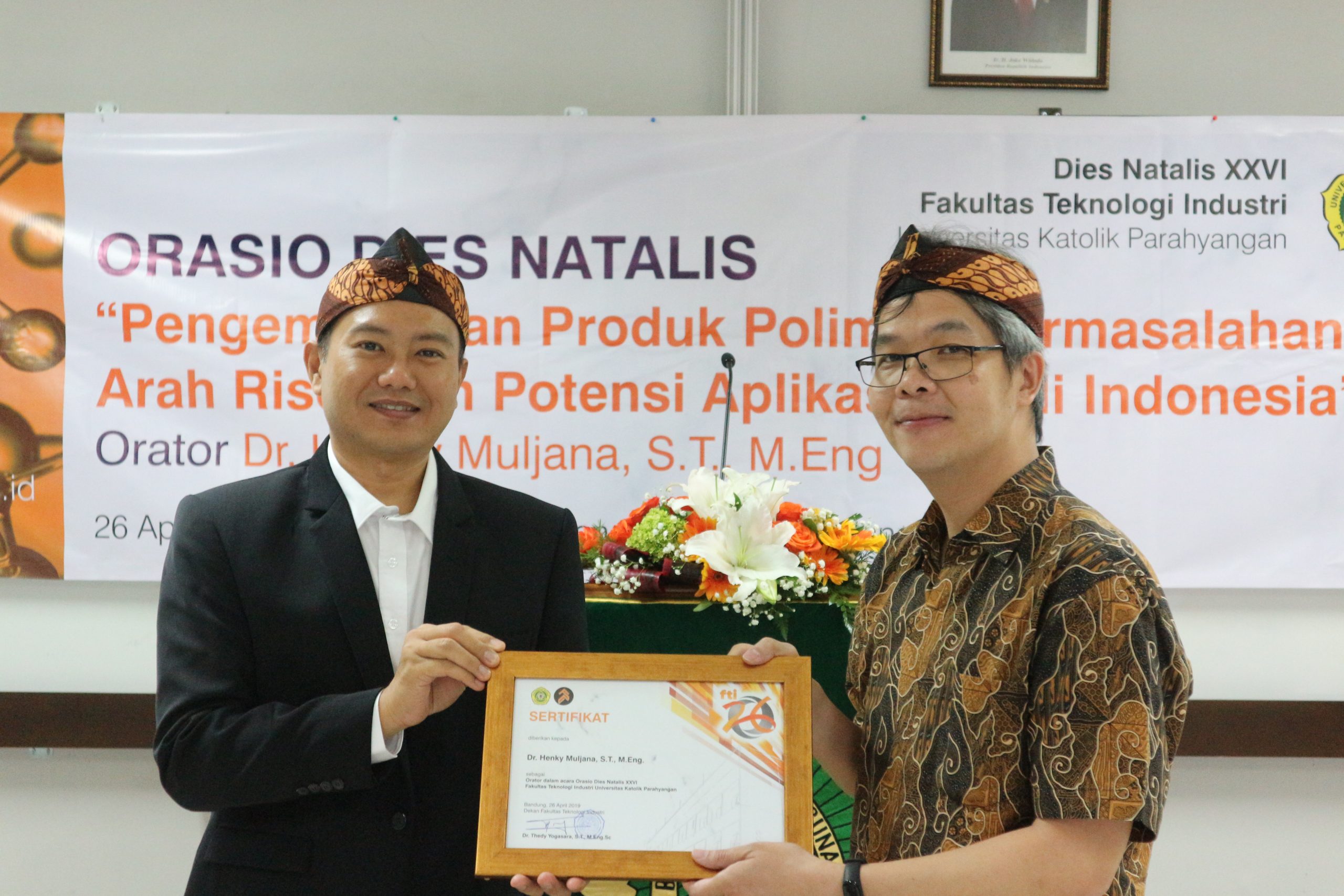 Orasio Dr. Henky Muljana, S.T., M.Eng. – Pengembangan Produk Polimer: Permasalahan, Arah Riset dan Potensi Aplikasinya di Indonesia