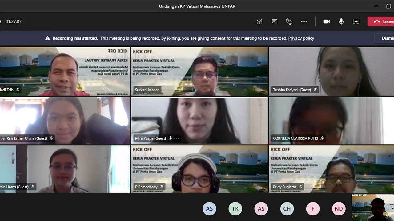 Perta Arun Gas Adakan Kerja Praktek Virtual