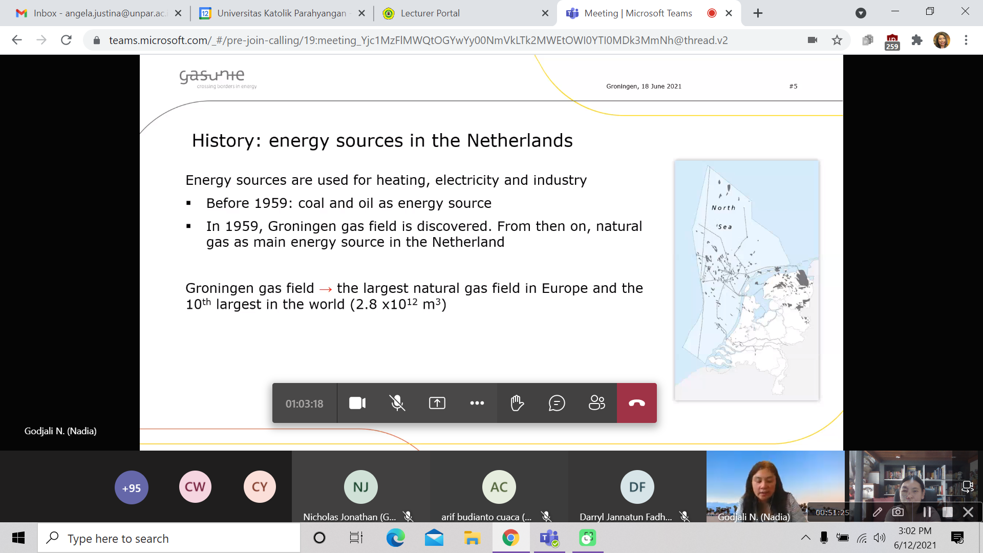 Kuliah Tamu dari NV. Nederlandse Gasunie