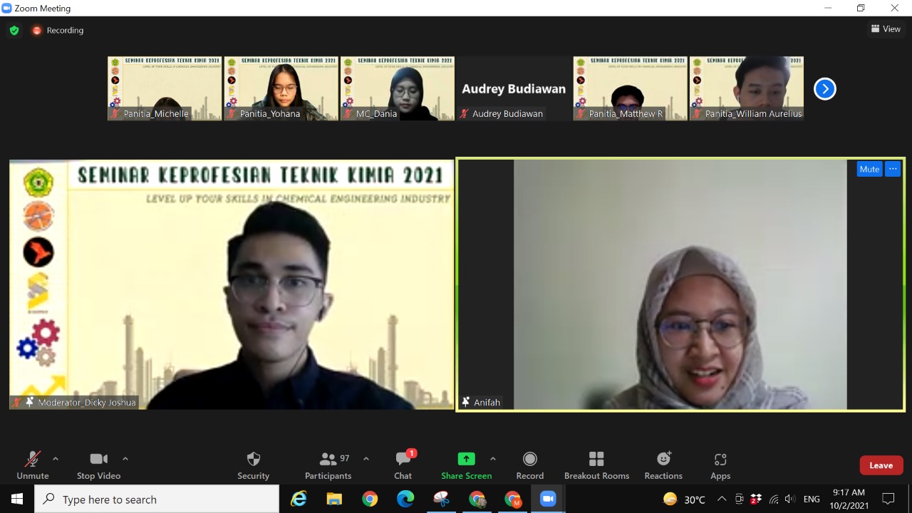 Seminar Keprofesian Teknik Kimia 2021: Level Up Your Skills in Chemical Engineering Industry