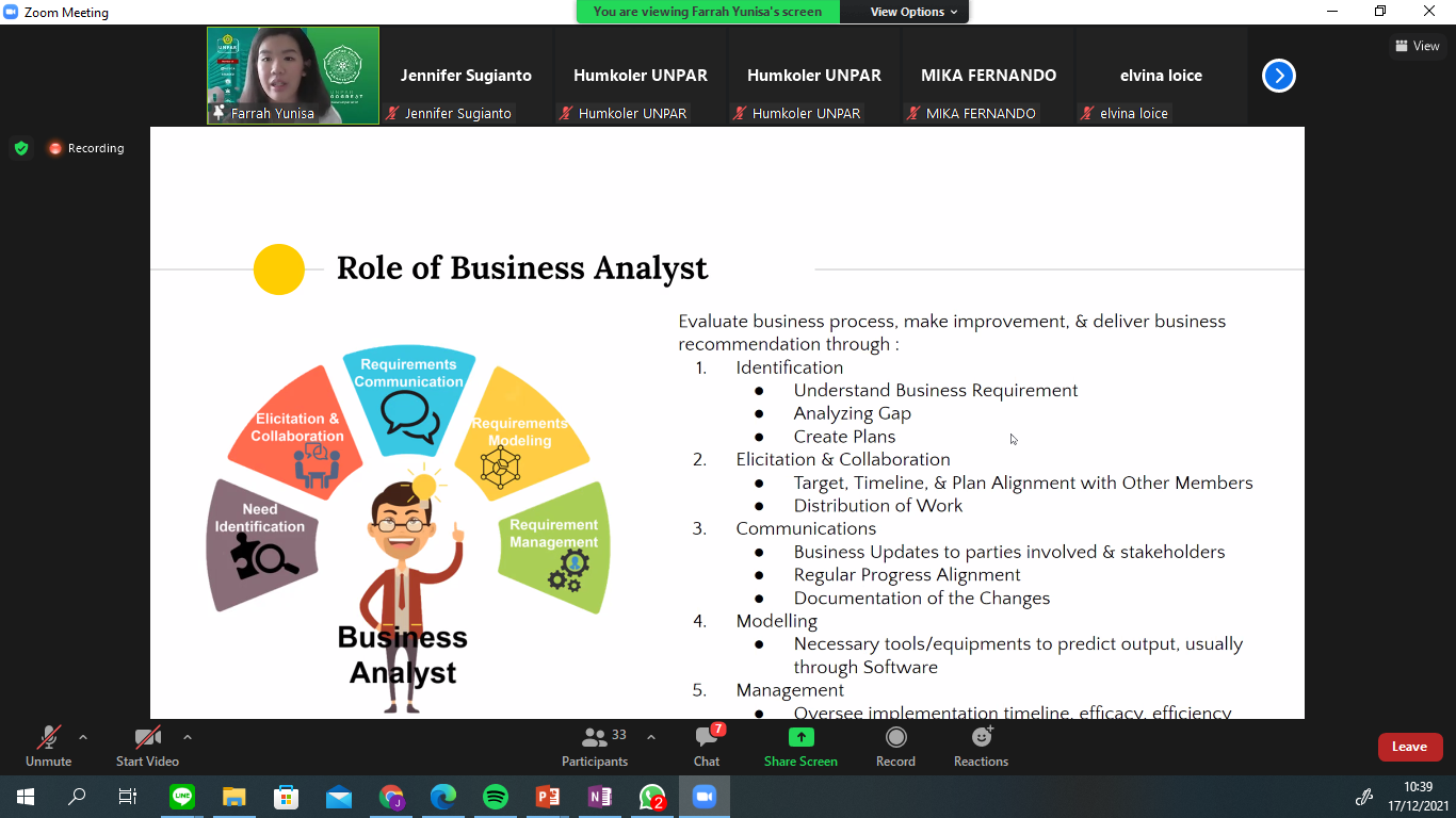 CBD Webinar Seri ke-3: Introduction To Business Analysis for Decision Making