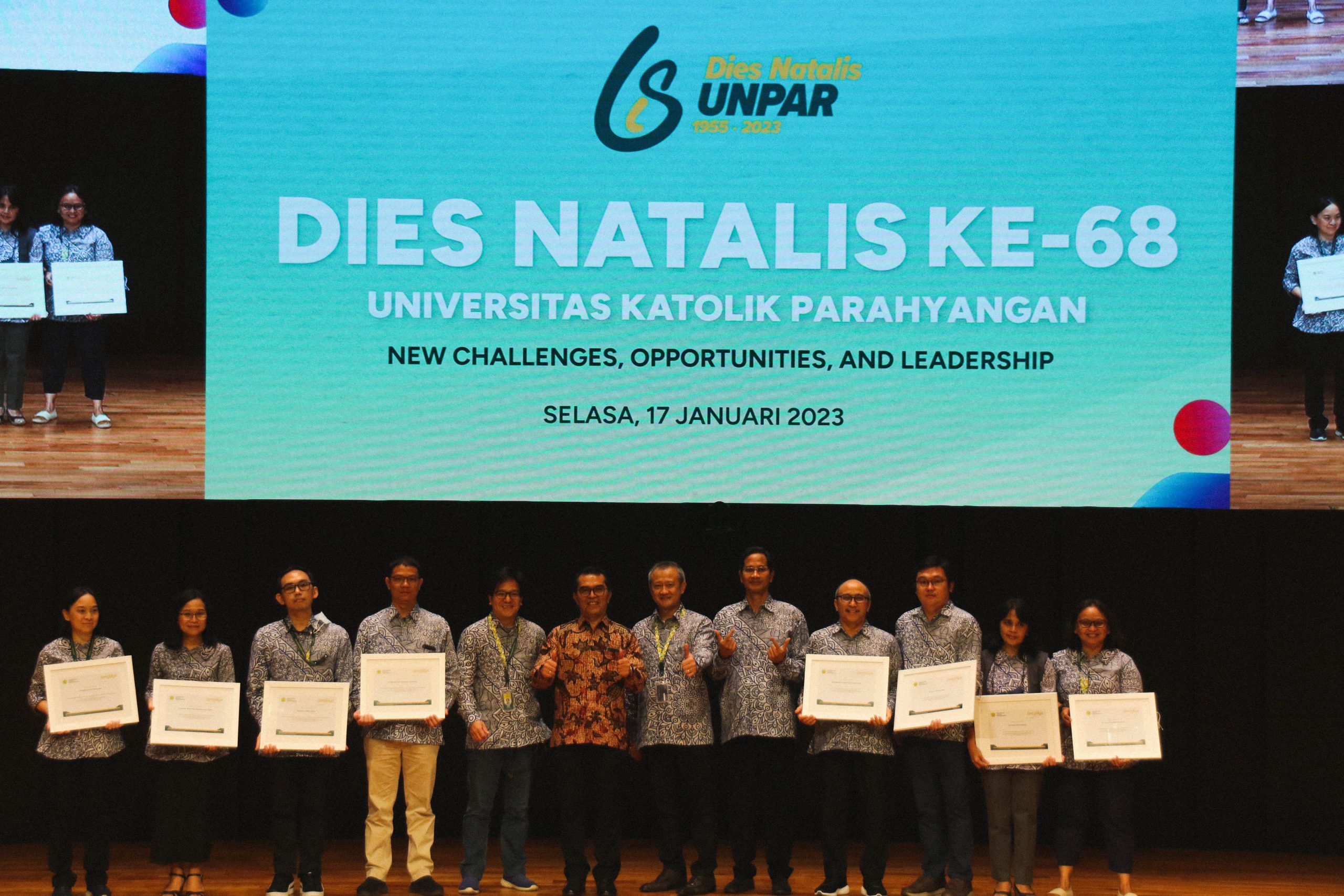 Prodi Sarjana Teknik Kimia UNPAR Meraih Penghargaan pada Dies Natalis UNPAR 2023